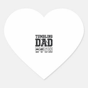 Tuimelende Vader Rijdt Betalen Klap Herhaal Shirt Hart Sticker
