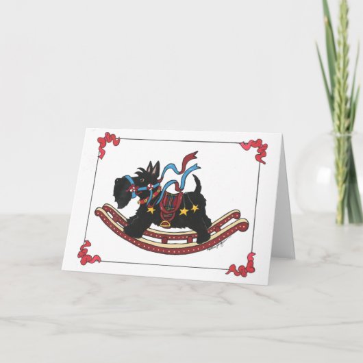 Tuimelschakelaar Scottie Feestdagen Kaart (Voorkant)