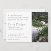 Tuin 2 Vreedzame Vijver Uitvaart Aankondiging (Voorkant)