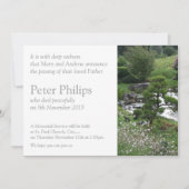 Tuin 3 met Katten Memorial Begrafenisaankondiging Kaart (Voorkant)