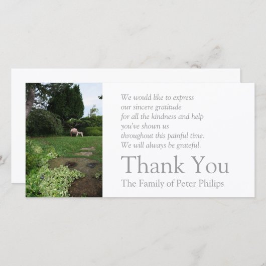 Tuin 4 Fauteuil Condoleance Bedankt 2 (Voorkant / Achterkant)