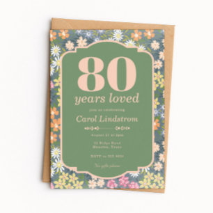 Tuin 80 Jaar Geliefd Verjaardagsfeestje Kaart