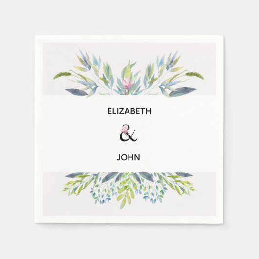 Tuin aan de Riviera Delicate Greenery Servet (Voorkant)