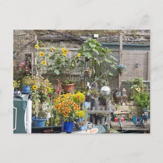 Tuin aan het Rochdale Canal Briefkaart (Voorkant)