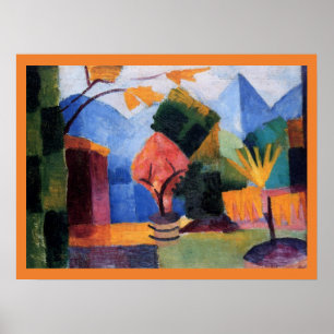 Tuin aan Thunersee door August Macke, Vintage Art Poster