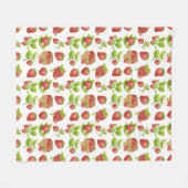 Tuin Aardbeien en Aardbeienjam Fleece Deken (Voorkant (Horizontaal))