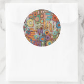 Tuin Abstract Ronde Sticker (Tas)
