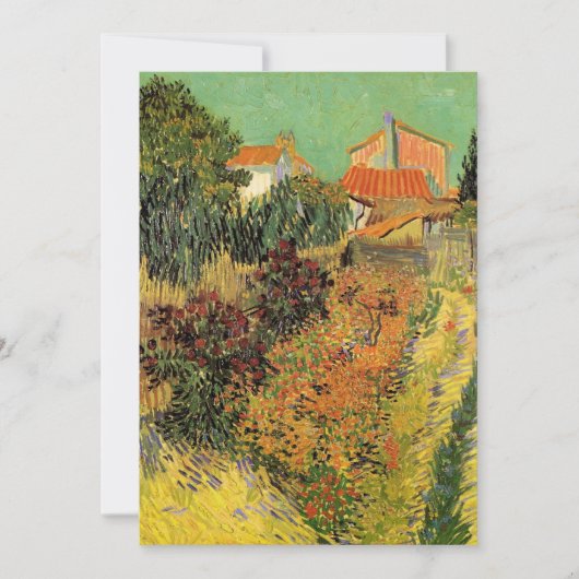 Tuin achter een huis door Vincent van Gogh (Voorkant)