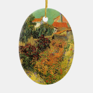 Tuin achter een huis door Vincent van Gogh Keramisch Ornament