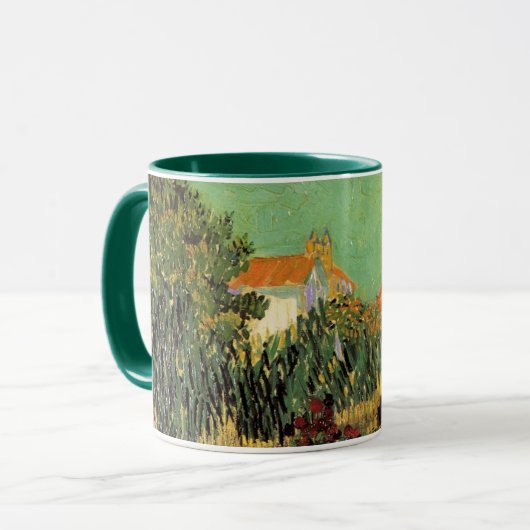 Tuin achter een huis door Vincent van Gogh Mok (Voorkant links)