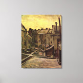 Tuin achterhuizen van Vincent van Gogh Canvas Afdruk (Voorkant)