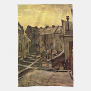 Tuin achterhuizen van Vincent van Gogh Theedoek