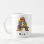 Tuin alfabet letter een monogram koffie Mok (Links)