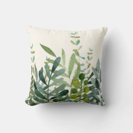 Tuin - Aquarel Botanische Bladeren Kussen