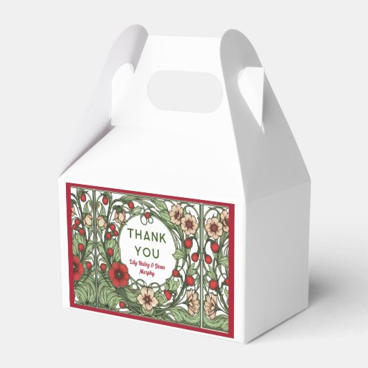 tuin art nouveau bruiloft bedankdoosjes (Achterkant)