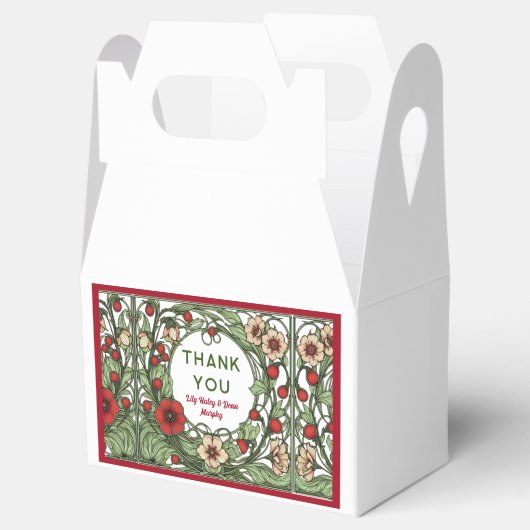  tuin art nouveau bruiloft bedankdoosjes (Geopend)