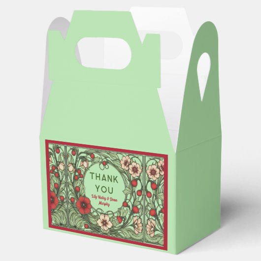 tuin art nouveau bruiloft bedankdoosjes (Geopend)