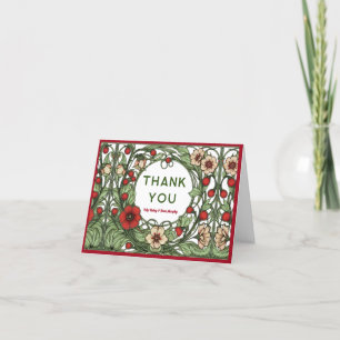  tuin art nouveau bruiloft bedankkaart