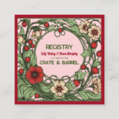  tuin art nouveau bruiloft informatiekaartje (Voorkant)