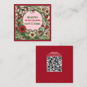 tuin art nouveau bruiloft informatiekaartje (Voorkant / Achterkant)