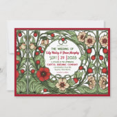  tuin art nouveau bruiloft kaart (Voorkant)