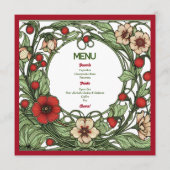  tuin art nouveau bruiloft menu (Achterkant)
