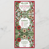  tuin art nouveau bruiloft programmakaart (Voorkant)