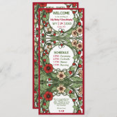 tuin art nouveau bruiloft programmakaart (Voorkant / Achterkant)