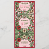  tuin art nouveau bruiloft programmakaart (Voorkant)