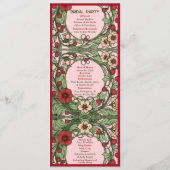  tuin art nouveau bruiloft programmakaart (Achterkant)