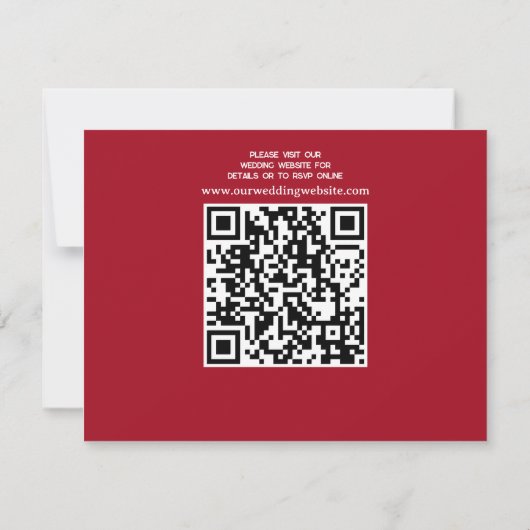  tuin art nouveau bruiloft RSVP kaartje (Achterkant)