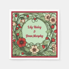 tuin art nouveau bruiloft servet