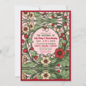 tuin art nouveau bruiloft uitnodiging (Voorkant)