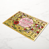 tuin art nouveau goud folie uitnodiging (Gedraaid)