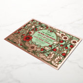  Tuin Art Nouveau Roos Gold Folie Uitnodiging (Gedraaid)