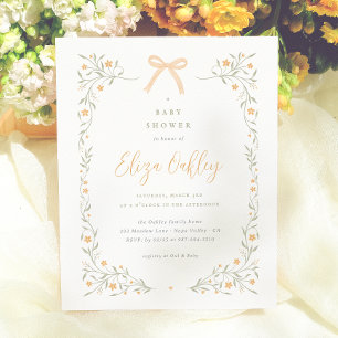 Tuin Baby Shower Budget met Wilde Bloemen & Gele S