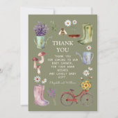 Tuin Baby shower Dank u kaart (Voorkant)