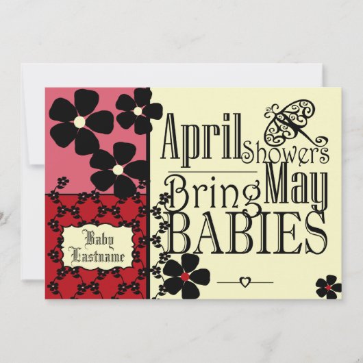  tuin Baby shower Kaart (Voorkant)