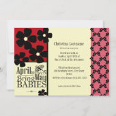  tuin Baby shower Kaart (Achterkant)