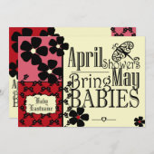  tuin Baby shower Kaart (Voorkant / Achterkant)