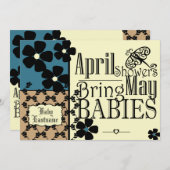 tuin Baby shower Kaart (Voorkant / Achterkant)