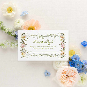 Tuin Baby shower Luier Raffle Informatiekaartje