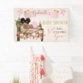 Tuin Baby shower Meisje Slaapbed van Rozen Spandoek (Insitu)