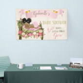 Tuin Baby shower Meisje Slaapbed van Rozen Spandoek (Beurs)