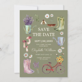 Tuin Baby Shower Save The Date Kaart