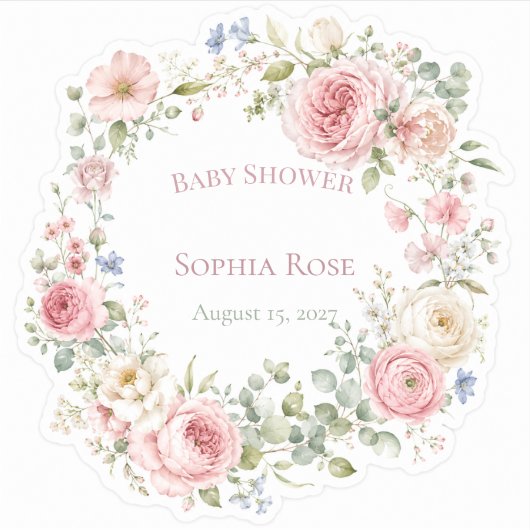 Tuin Baby Shower Stickers (Voorkant)
