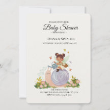 Tuin Baby Shower Uitnodiging met Waterverf en Fant