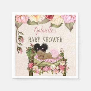 Tuin Babyshower Bed Rozen Meisje Roze Ivoor Servet