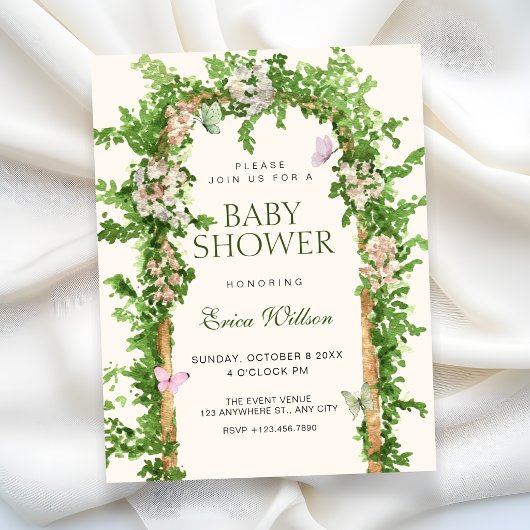 Tuin babyshower kaart