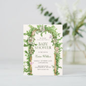 Tuin babyshower kaart (Staand voorkant)